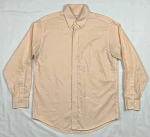 Brooks Brothers 346 camicia uomo media arancione chiaro L/S con bottoni B3 - Foto 1 di 11