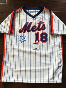 Darryl Strawberry 86 WS Champs New York Mets Signed Autograph Jersey PSA DNA *7 - Picture 1 of 5