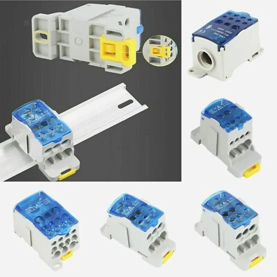 Power Junction Box Distribution Terminal Block Connector DIN Rail 80A - Image 1 of 4