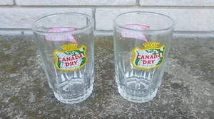 2 Vintage Canada Dry Ginger ale Sport Cola Drinking Glass - Picture 1 of 2