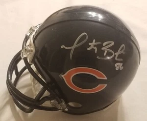 Mini casco autografiado de los osos de Chicago de Marty Booker - Imagen 1 de 2
