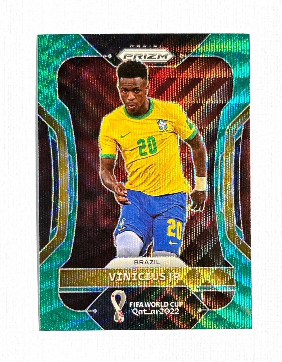 Vinicius Jr ~ 2022 Panini Prizm FIFA World Cup ~ Green Wave Prizm #36