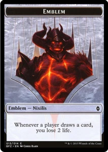 Emblem Ob Nixilis Reignited Battle for Zendikar MTG - Picture 1 of 1