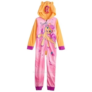 MY LITTLE PONY Pajamas Size 4 6 Girls One Piece Costume Hoodie Union Suit Sunny - Picture 1 of 2