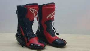 Stivali da Moto Superbike Stradali Alpinestars S-MX Plus Black-Red TG. 42 24 - Foto 1 di 6