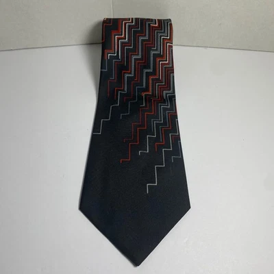 Corbata para Hombres Gino Pompeya Hecha en Italia Patrón Geométrico Mezcla de Seda De Colección Foto 1 de 4
