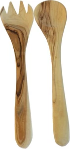 Grade A olive wood Utensils Set - Large Spoon and Fork (30 cm or 12 inches) - - Picture 1 of 1