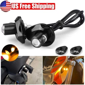 2X LED Indicador de Señales de Giro Moto Ámbar Luz Intermitente Mini Lámpara Universal - Imagen 1 de 12