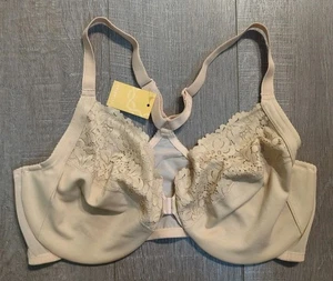 Delimira Beige Damen Ungefüttert Front Close Bügel BH Gr. 44F Neu mit Etikett  - Bild 1 von 13