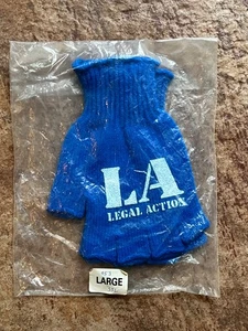Vintage 80s NOS Blue LEGAL ACTION FINGERLESS GLOVES Old School BMX Freestyle LA - Bild 1 von 3