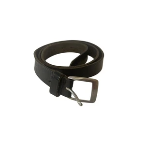 Ralph Lauren Polo Black Belt Italian Saddle Leather w/Buckle 48 in 1 in wide - Picture 1 of 7
