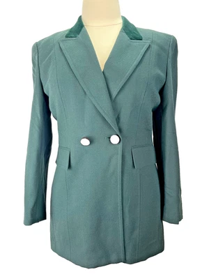 Blazer De Colección Raro Alta Costura Christian Dior Verde Esmeralda, Para Mujer Talla 12 Foto 1 de 4