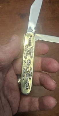 VINTAGE SMITH & WESSON 150TH ANNIVERSAY BRASS KNIFE 1 OF 5000 USA MINT!  - Image 1 of 4