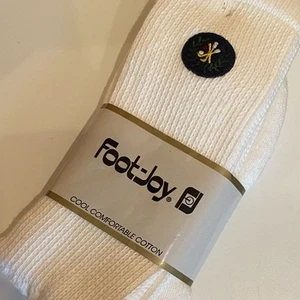 NEW Vintage Foot-Joy Women’s White Golf Sock Sz 9-11, Shoe Size 5-9 - Picture 1 of 7
