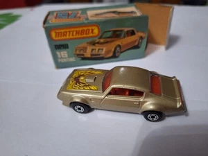 MATCHBOX Pontiac light gold, number 16 with nice box, superfast £10 - Picture 1 of 5
