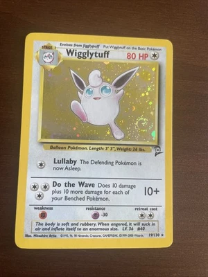 Wigglytuff 19/130 - 2000 Base Set 2 Holo Swirl - Pokémon TCG - NM - Image 1 of 4