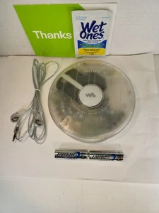 Sony Walkman D-FJ003FP Clear Federal Prison CD Player Radio+HEADPHONES READ INFO - Picture 1 of 17