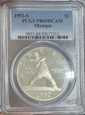 1992 S Modern Commemorative XXV Olympiad PCGS PR-69 DCAM Olympic - Image 1 of 2