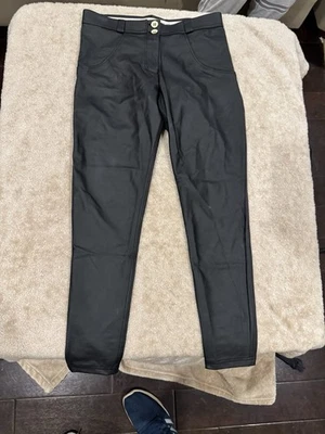 Freddy WR UP Black Faux Leather Pants Jeans Leggings Size 6 Medium - Image 1 of 4