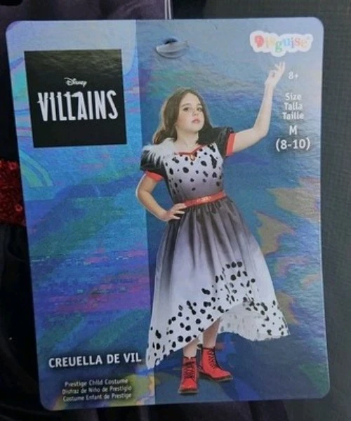 Костюм детский Disney Villains Cruella De Vil размер M 8-10 Prestige Halloween Dres - Изображение 1 из 4