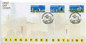 SINGAPUR, 1987 SINGAPORE SKYLINE, ILLUST FDC - Bild 1 von 1