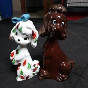 Statuine ceramica barboncino MCM vintage Giappone - Foto 1 di 5
