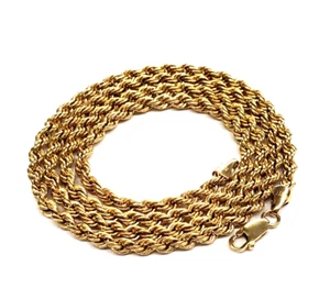 10K Gelbgold 24 Zoll Seilkette von PGDA - Made in Turkey - Bild 1 von 8