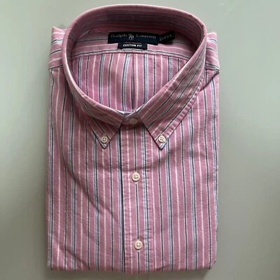 Camisa de vestir Oxford vintage Polo Ralph Lauren L/S XXL ajuste personalizado C52 Foto 1 de 4