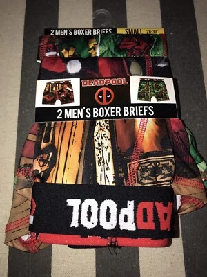 Marvel Deadpool Navidad Juego de 2 piezas Calzoncillos Hombre Talla Pequeña 28-30 Nuevo con Etiquetas Brevemente Declarado  Foto 1 de 4