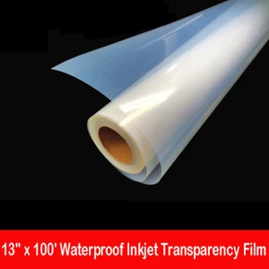 13" x 100FT / Roll Waterproof Inkjet Milky Transparency Film for Silk Screen - Picture 1 of 8