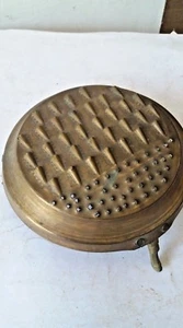 Old Vintage Handmade Unique Brass Round Shape Kitchen Vegetable Crusher Slicer - Picture 1 of 6