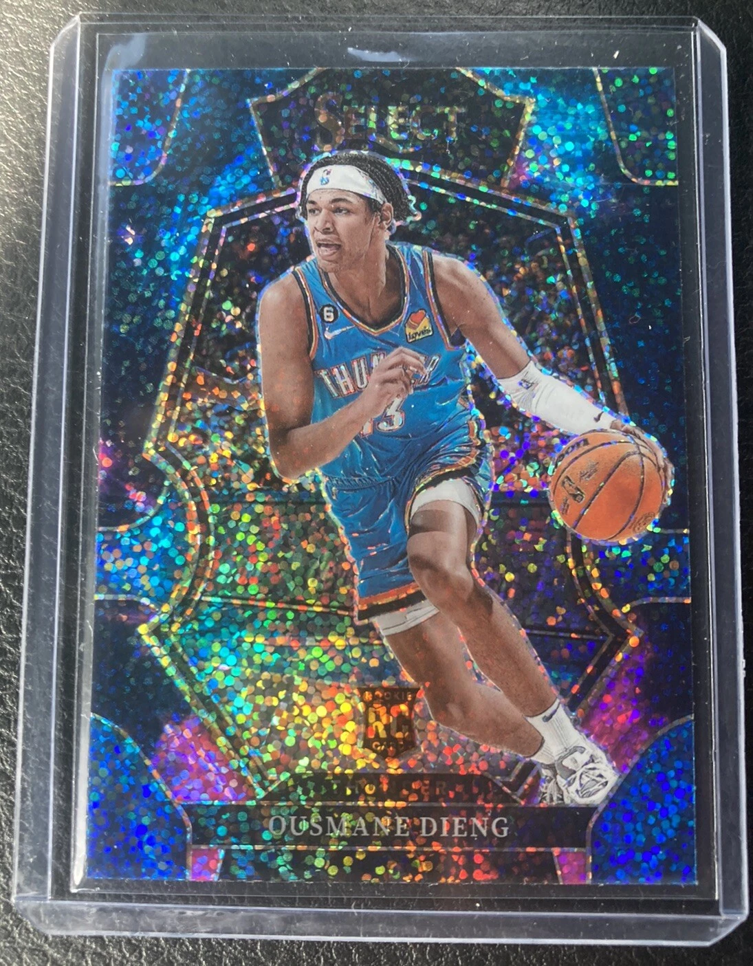 2022-23 Panini Select RC Ousmane Dieng Premier Level Cosmic Prizm Rookie SP #190