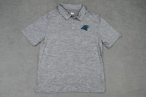Carolina Panthers Poloshirt Herren Large grau grey NFL Logo meliert - Bild 1 von 9