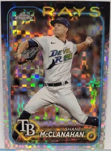 Shane McClanahan 2024 Topps Cromo #135 X-Fractor Refractor Tampa Bay Rays - Imagen 1 de 2