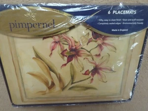 Pimpernel Exotic Lily - Cork-Backed Placemats - Set of 6 FREEPOST UK - Picture 1 of 7