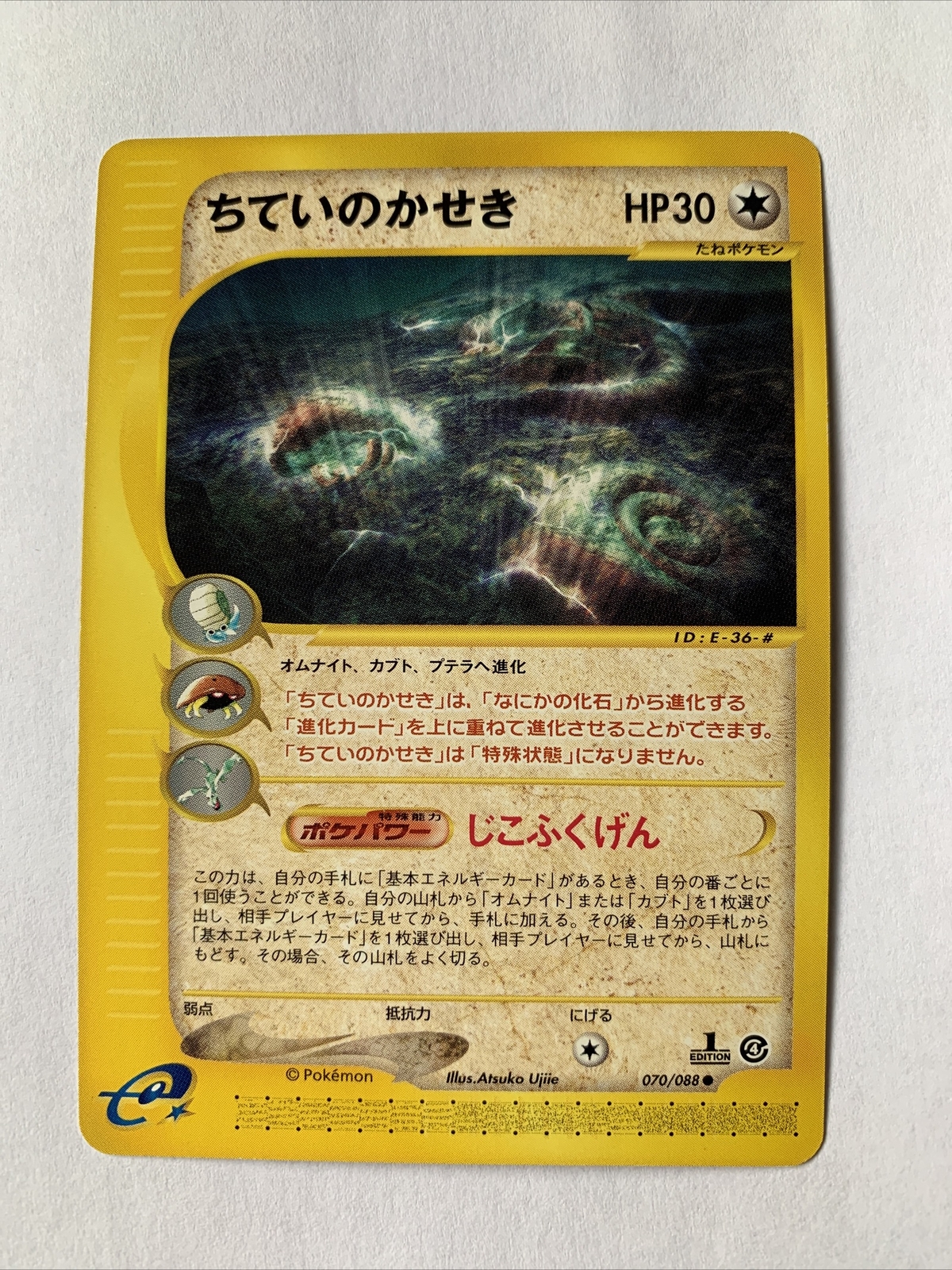 Pokemon Card / Buried Fossil 070/088 E Series 4 1ED (Split Earth) Cards