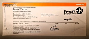 4 x REIHE 1 Bodo Wartke-Tickets zum halben Preis: 4 für 2! ! ! - Bild 1 von 2