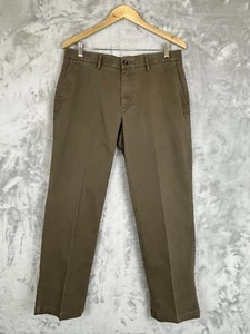 Haggar Hose Gr. 34/29 Herren Olivgrün Baumwollmischung Hose Straight Fit - Bild 1 von 8
