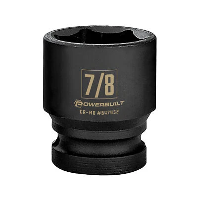 Powerbuilt 3/8 Inch Drive x 7/8 Inch Impact Socket - 647452 - Image 1 of 4