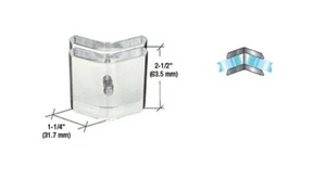 CRL AMC135 Clear Acrylic 135 degree Mall Glass Clamp - Picture 1 of 6
