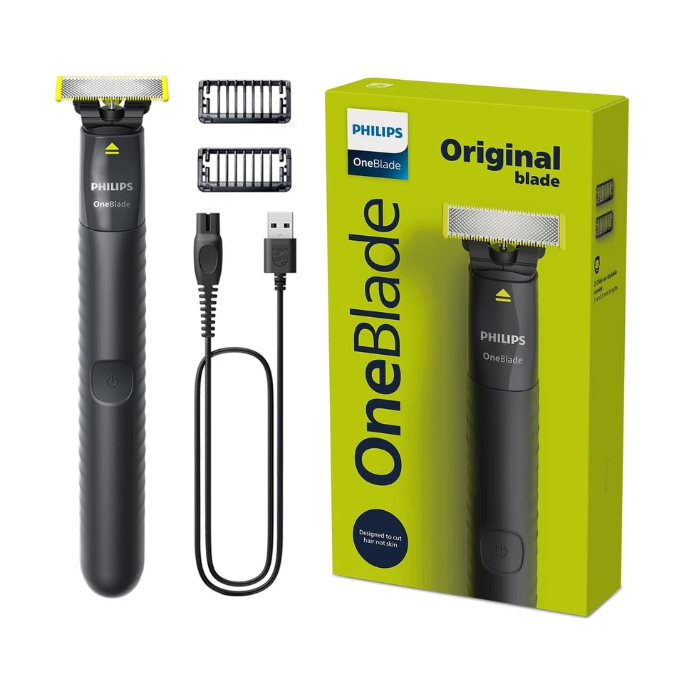 Nueva recortadora y afeitadora híbrida facial Philips QP1424/10, One Blade para hombre - Envío gratuito Foto 1 de 4