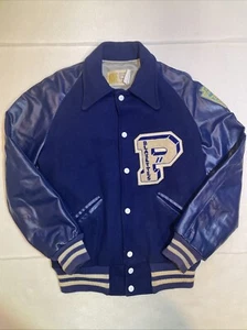 Vintage Wool Letterman Varsity Jacket Leather Women’s Size 36 Retro 60s 70s - Picture 1 of 11