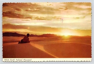 Sunset at White Sands National Monument New Mexico c1977 Continental Postcard - Picture 1 of 2