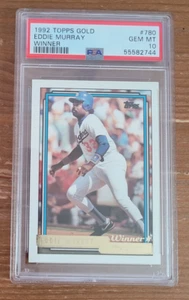 1992 Topps Gold Winner #780 Eddie Murray PSA 10 Los Angeles Dodgers (UCSC_F) - Foto 1 di 1