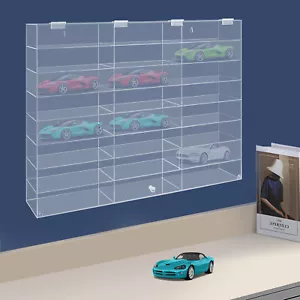 Acrylic Toy Car Display Case Clear Display Box Wall Mounted Toy Display Shelf US - Picture 1 of 18