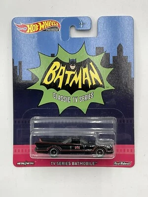 Batimóvil Hot Wheels Premium Batman Serie de TV Clásica Real Riders Metal 2019 Foto 1 de 2