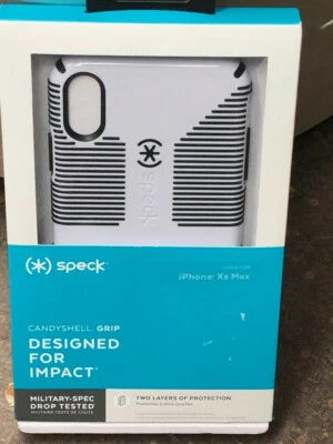  Funda de teléfono iPhone 6.5 2018 Speck Impact Armour negro blanco militar prueba de caída Foto 1 de 2