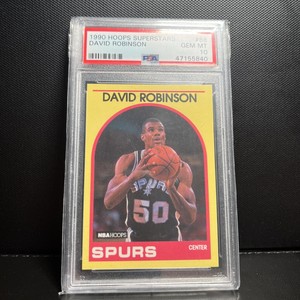1990 Hoops Superstars #88 David Robinson PSA 10, Spurs Navy
