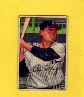 1952 Bowman Johnny Mize #145 New York Yankees FILLER FREE SHIPPING - Image 1 of 3