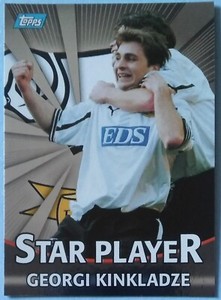 GEORGI KINKLADZE OF DERBY  Merlin Premier Gold 2001 Star Player Silver Foil card